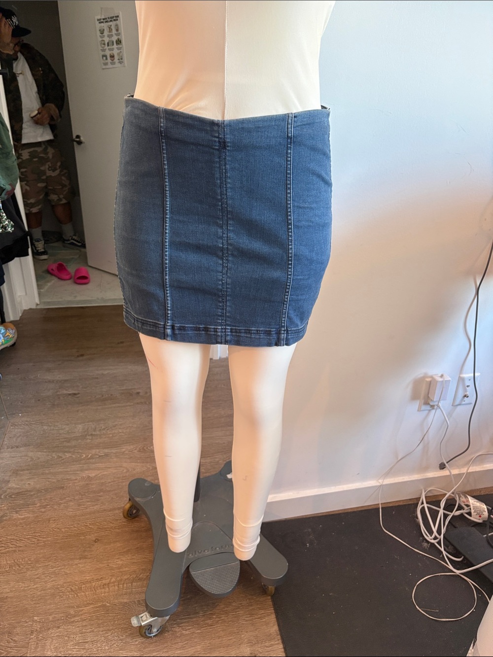 Free People Indigo Denim Mini Skirt